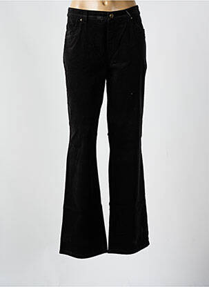 Pantalon droit stretch taille normale noir ANNA MONTANA femme