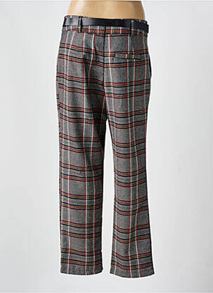 Pantalon droit taille à pinces taille haute gris LA FEE MARABOUTEE femme