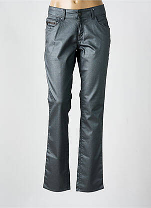 Pantalon slim tissage enduit taille normale gris KANOPE femme