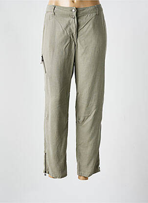 Pantalon droit tissage popeline taille normale vert BETTY BARCLAY femme