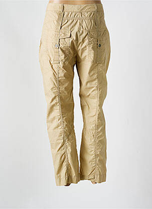 Pantalon 7/8 tissage popeline taille normale beige EVA KAYAN femme