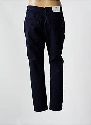 Pantalon chino tissage popeline taille normale bleu S.OLIVER femme