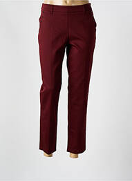 Pantalon 7/8 tissage popeline taille basse rouge TAIFUN femme