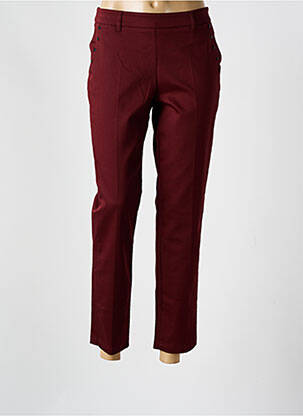 Pantalon 7/8 tissage popeline taille basse rouge TAIFUN femme