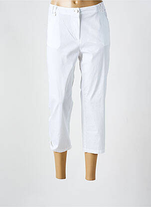 Pantacourt tissage popeline taille normale blanc AGATHE & LOUISE femme