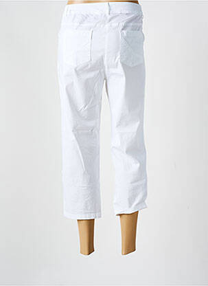 Pantacourt tissage popeline taille normale blanc AGATHE & LOUISE femme
