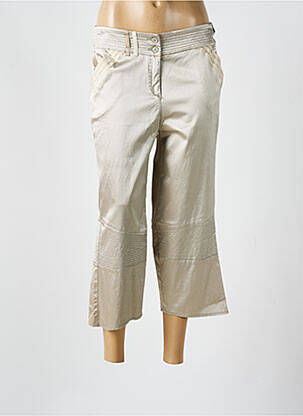 Pantacourt coupe droite taille normale beige MY WAY femme