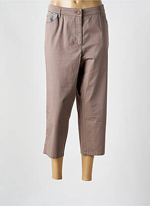 Pantacourt coupe droite taille normale marron ZERRES femme