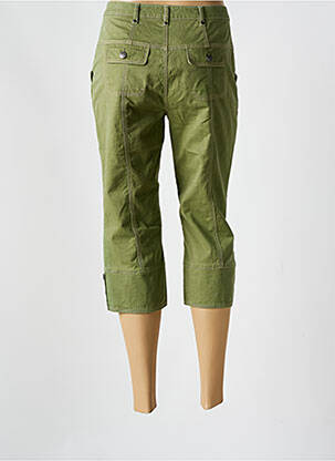 Pantacourt stretch taille normale vert BRUNO SAINT HILAIRE femme