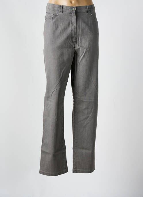 Jeans coupe slim gris CHRISTINE LAURE pour femme