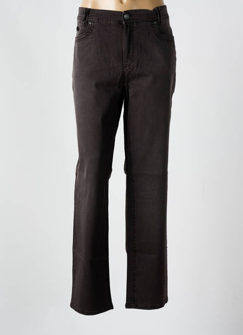 Jeans coupe slim marron ANNA MONTANA pour femme