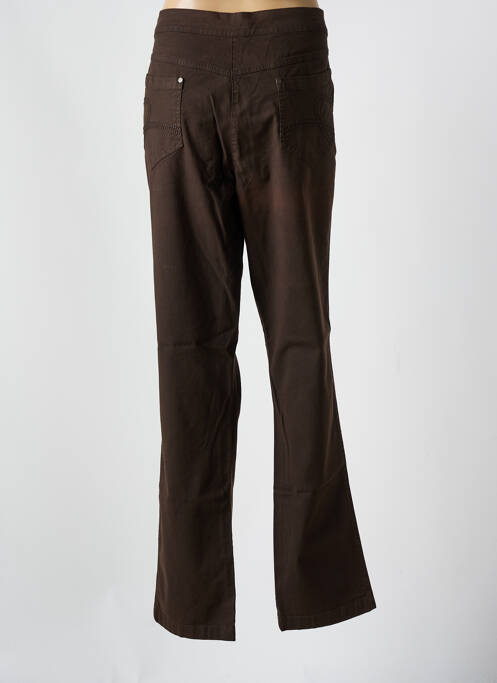 Jeans coupe slim marron PERSONA pour femme