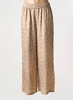 Pantalon large tissage popeline taille normale beige CC FASHION femme