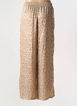 Pantalon large tissage popeline taille normale beige CC FASHION femme