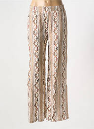 Pantalon droit tissage popeline taille normale beige CHOKLATE femme