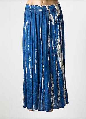 Jupe longue imprimé fantaisie bleu BELLA JONES femme