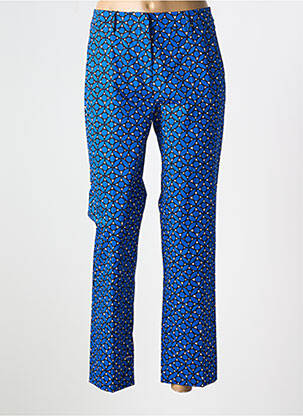 Pantalon chino tissage popeline taille normale bleu MAX MARA femme