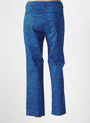 Pantalon chino tissage popeline taille normale bleu MAX MARA femme