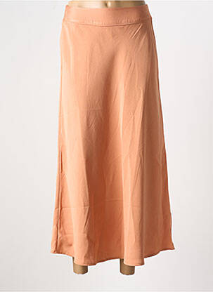Jupe longue coupe droite orange ANGE femme