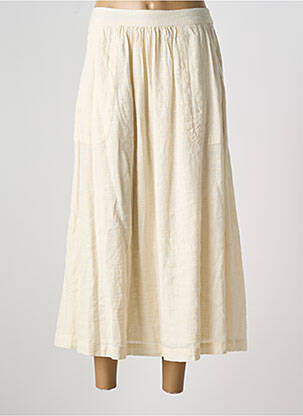 Jupe longue coupe droite beige STELLA FOREST femme