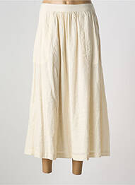 Jupe longue coupe droite beige STELLA FOREST femme