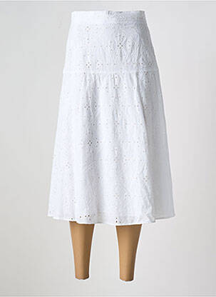 Jupe mi-longue blanc MARELLA pour femme