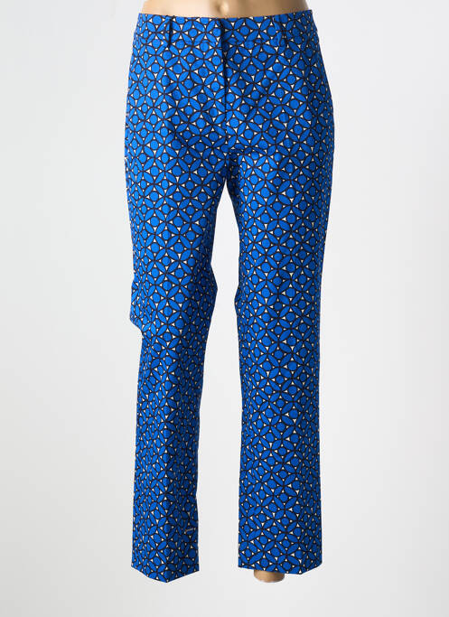 Pantalon chino tissage popeline taille normale bleu MAX MARA femme