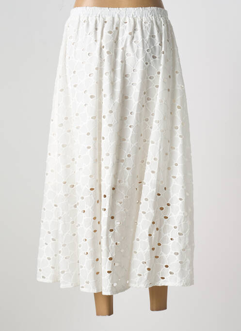 Jupe longue blanc JANE WOOD pour femme