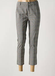 Pantalon 7/8 fermeture zippée sous rabat boutonné taille normale gris I.QUING femme