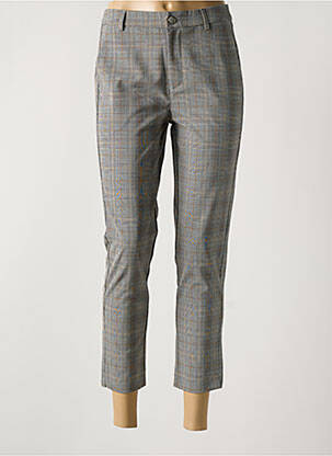 Pantalon 7/8 fermeture zippée sous rabat boutonné taille normale gris I.QUING femme