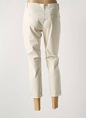 Pantalon 7/8 taille à pinces taille normale beige LDCN femme
