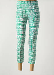 Jegging tissage popeline taille normale vert HALOGENE femme