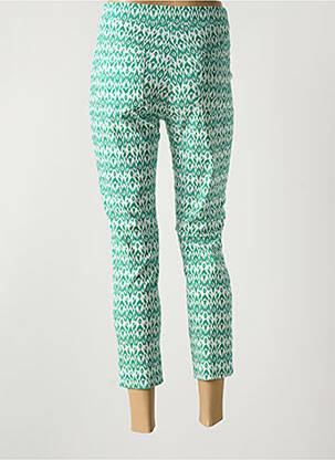 Jegging tissage popeline taille normale vert HALOGENE femme
