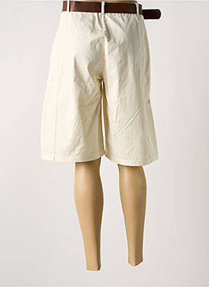 Bermuda taille élastique taille haute beige LUMINE femme
