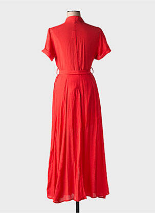 Robe longue manches courtes manches courtes rouge GOA femme