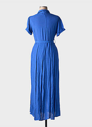 Robe longue manches courtes manches courtes bleu GOA femme