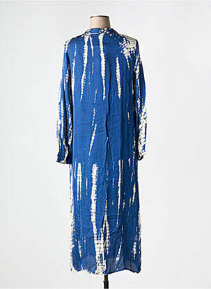 Robe longue manches longues manches longues bleu BELLA JONES femme