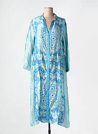 Robe longue manches longues manches longues bleu BELLA JONES femme