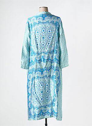 Robe longue manches longues manches longues bleu BELLA JONES femme