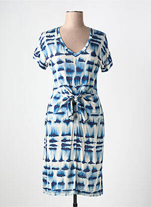 Robe mi-longue manches courtes manches courtes bleu GERARD DAREL femme