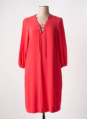 Robe mi-longue coupe fluide manches longues rouge GERARD DAREL femme