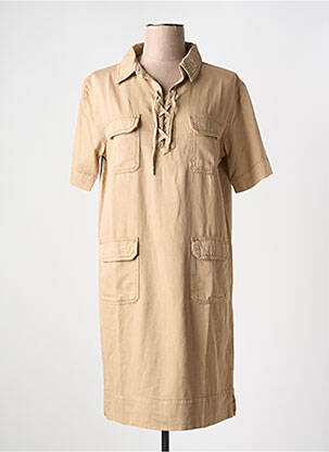 Robe courte manches courtes manches courtes marron GERARD DAREL femme