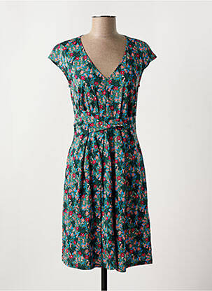 Robe mi-longue imprimé fleurs manches courtes vert MAX MARA femme
