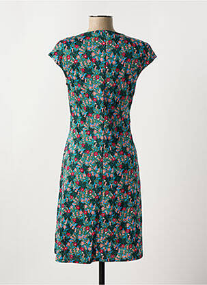 Robe mi-longue imprimé fleurs manches courtes vert MAX MARA femme
