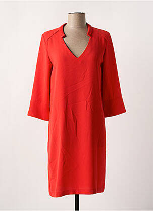 Robe mi-longue manches 3/4 manches 3/4 rouge MAZAO femme
