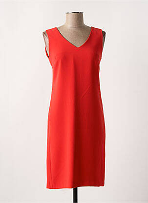 Robe mi-longue sans manche sans manche rouge MAZAO femme