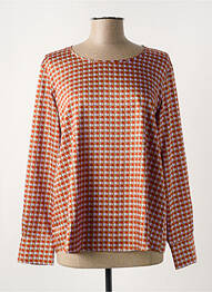 Blouse imprimé fantaisie manches longues orange MARINA RINALDI femme