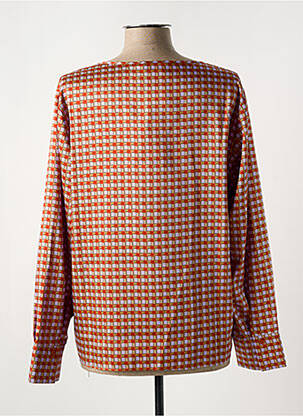 Blouse imprimé fantaisie manches longues orange MARINA RINALDI femme