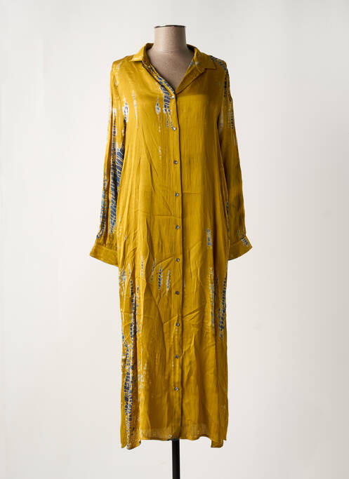 Robe mi-longue jaune BELLA JONES pour femme