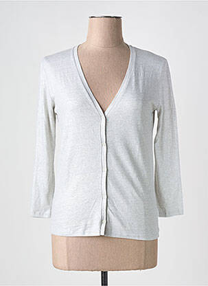 Gilet manches longues stretch gris MAJESTIC FILATURES femme